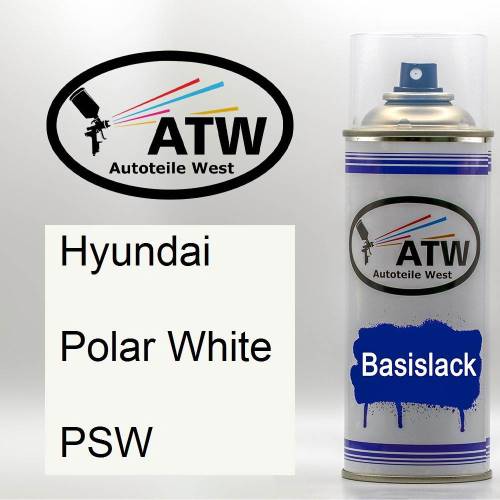 Hyundai, Polar White, PSW: 400ml Sprühdose, von ATW Autoteile West.